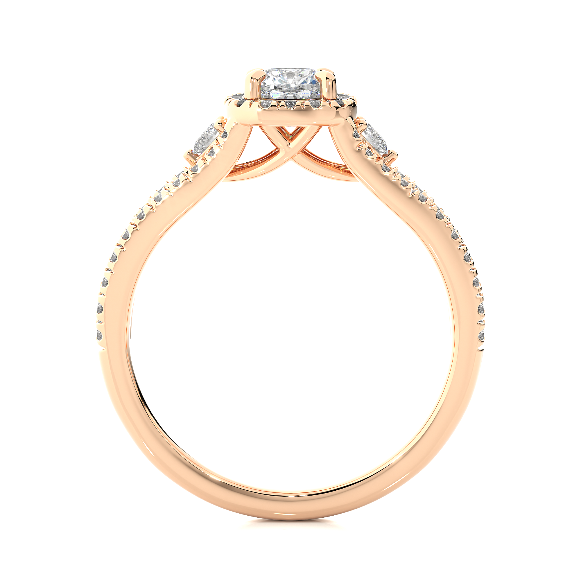 0.96 Carat G Color VS1 Clarity Diamond Studded Natural Diamond Ring.